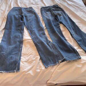 Zara Blue Jeans Two pair size 2  High Waist Wide Leg